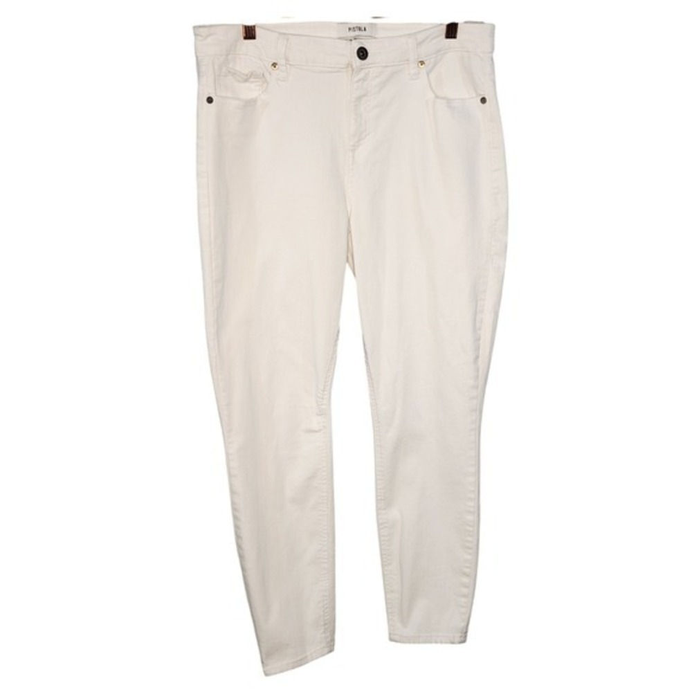Pistola Skinny Jeans W32 White High Rise Stretch Denim Costal‎ Grandma Capsule